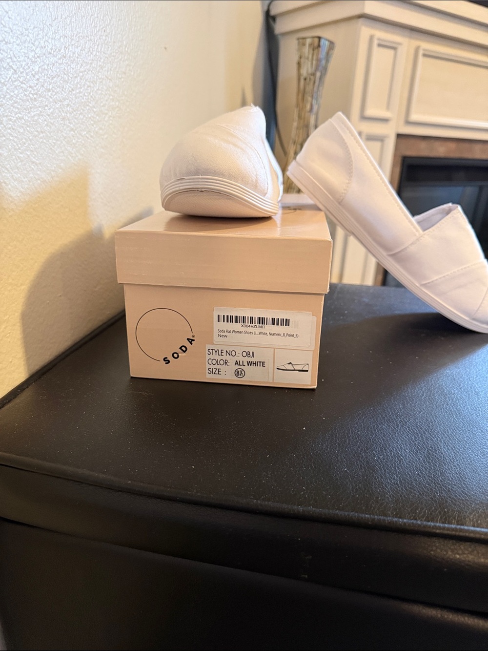 Soda White Casual Slip-On Flats